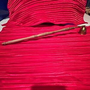 Vintage wood and brass 13” candle snuffer- stop wax and soot escaping candle-